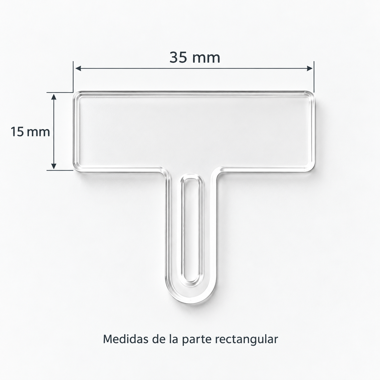 MARCA PRECIOS TRANSPARENTE 35x15mm 200uds
