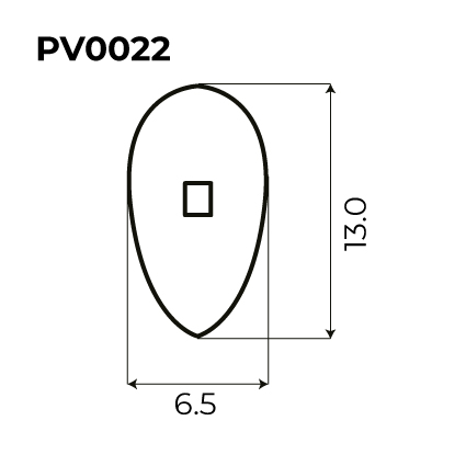 PLAQUETA PVC TORNILLO SIMÉTRICA ULTRA FINA 25uds