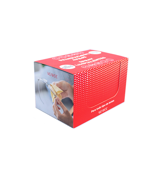 EXPOSITOR SPRAY LIMPIA GAFAS VEFREE 20ml ROJO 24uds