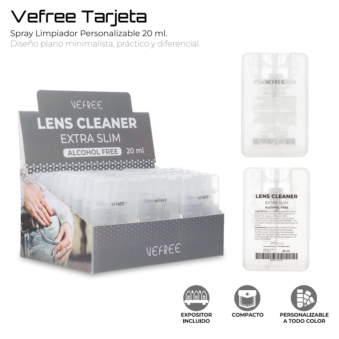 EXPOSITOR SPRAY LIMPIA GAFAS TARJETA 20 ML 24 ud( NO DISPONIBLE)