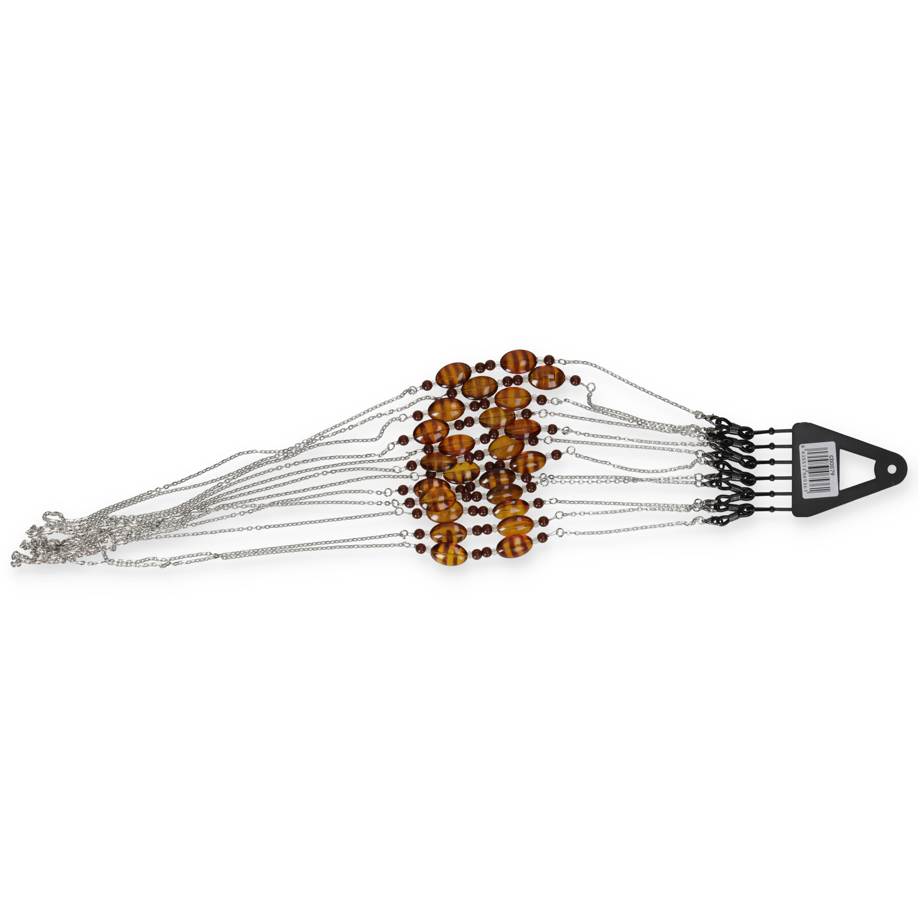 CADENA PERLAS MARRÓN 6uds