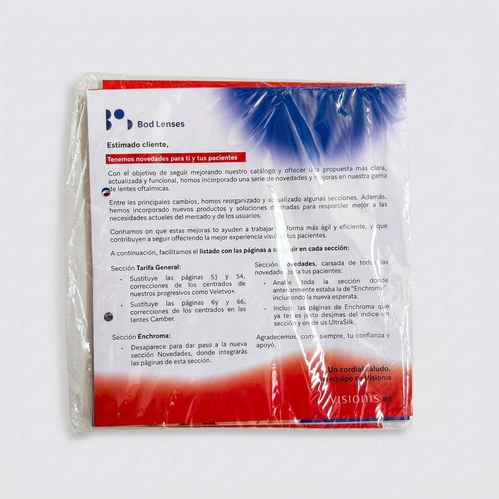 HOJAS ACTUALIZACIÓN CATALOGO BOD