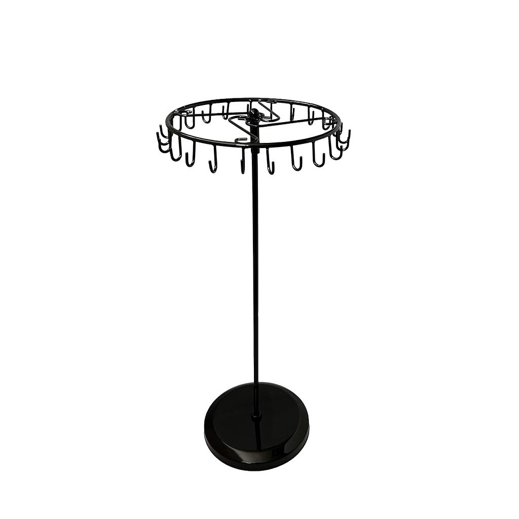 EXPOSITOR  GIRATORIO CORDONES METAL NEGRO