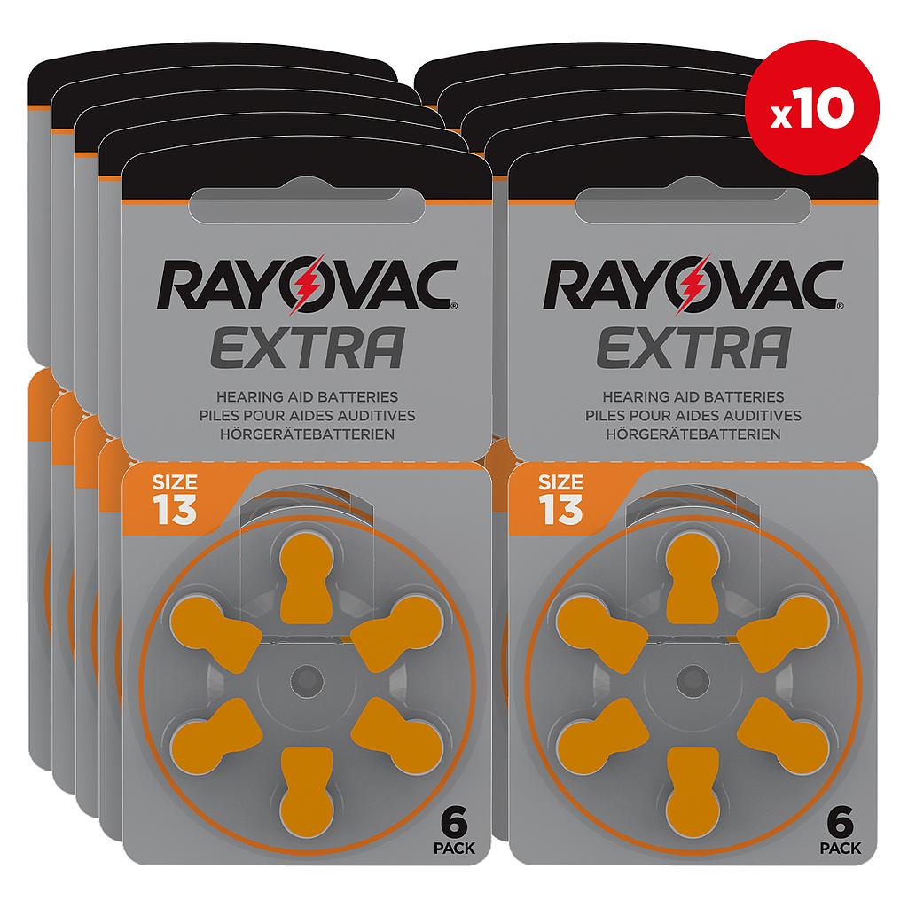 PILA RAYOVAC 13AU-6XE NARANJA CAJA 60uds