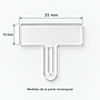 MARCA PRECIOS TRANSPARENTE 35x15mm 200uds