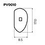 PLAQUETA PVC A TORNILLO 15mm IZDA/DCHA 50uds