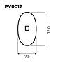 PLAQUETA PVC INSERCIÓN DIRECTA 13mm 25uds
